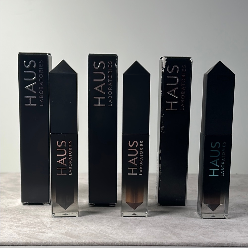 3 NIB Haus Labs Glam Attack Metallic Cream- Biker, Chains, Rye